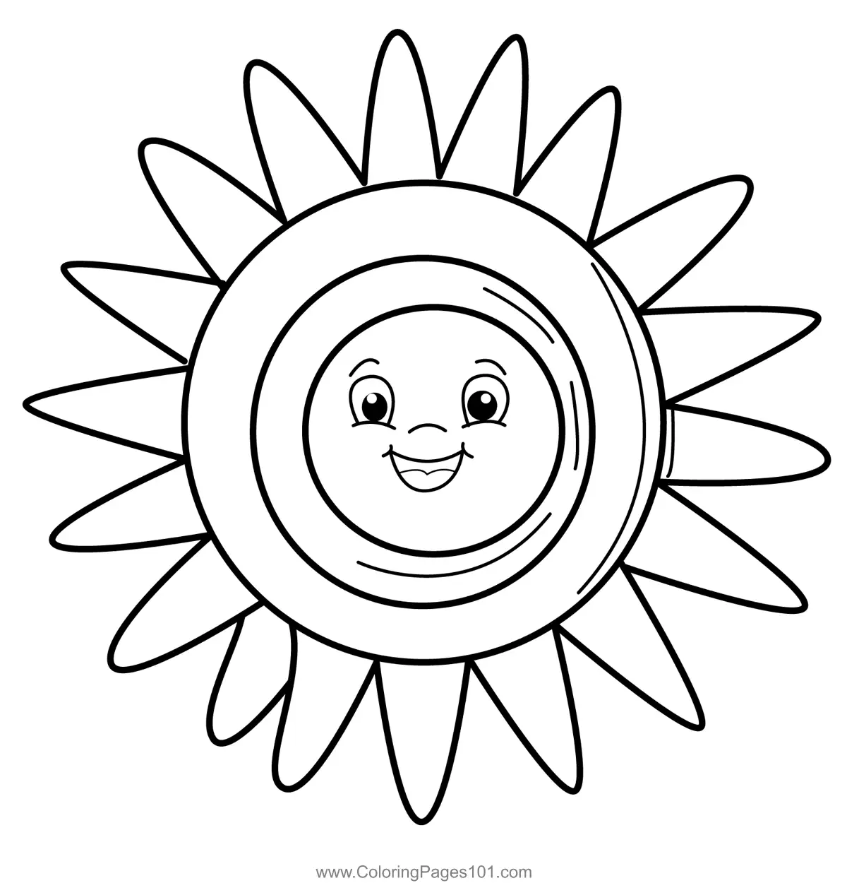 Sun Coloring Pages