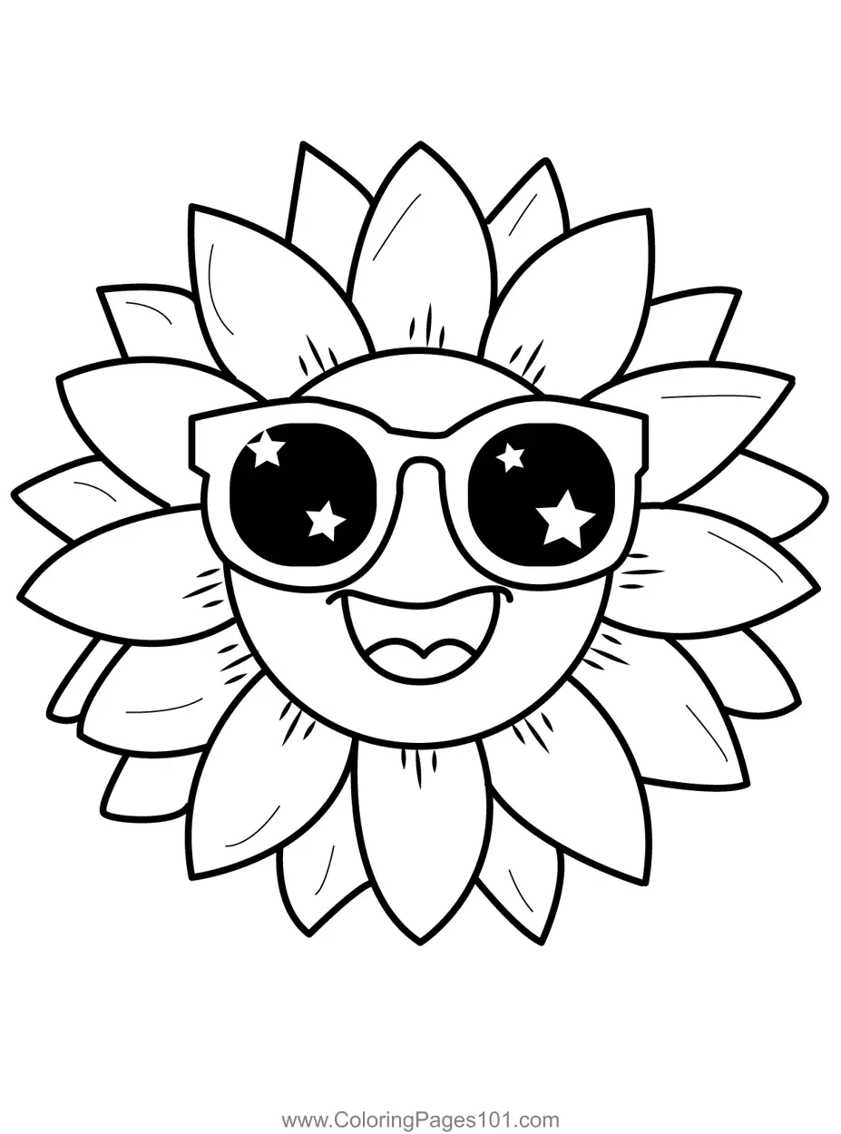 Sunflowers Coloring Pages 1