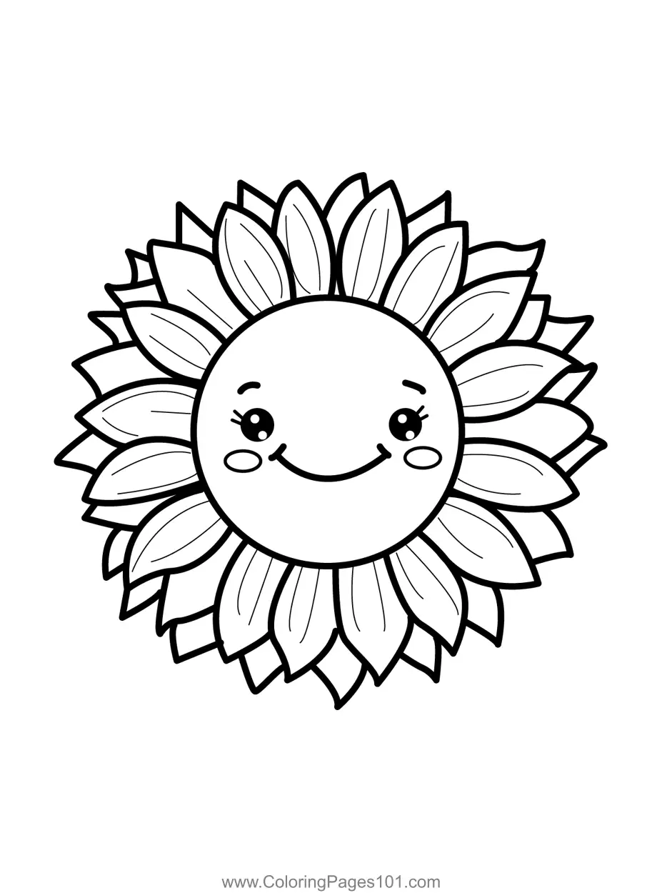 Sunflowers Coloring Pages 2