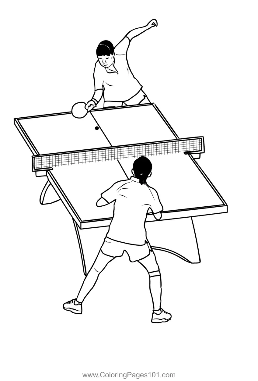 Table Tennis Coloring Pages 2