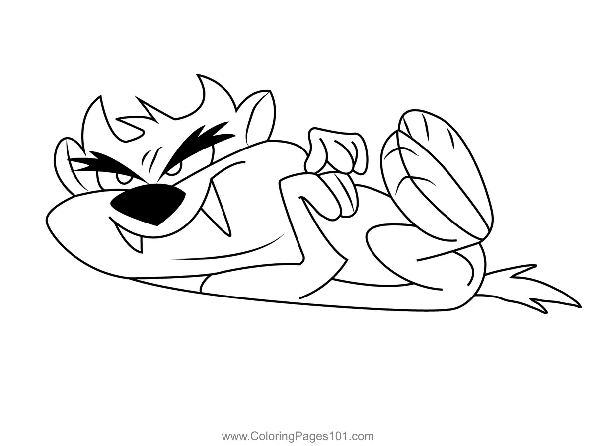 Tasmanian Devil Coloring Pages 2