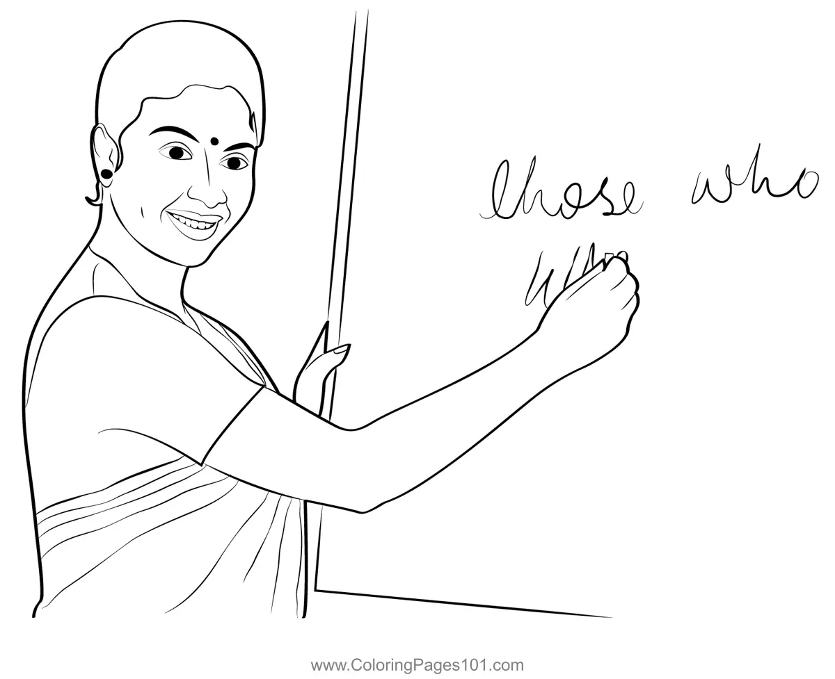 Teachers Day Coloring Pages 11