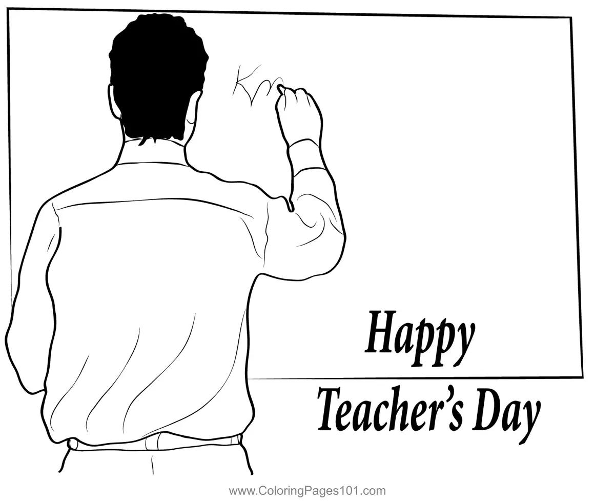 Teachers Day Coloring Pages 4
