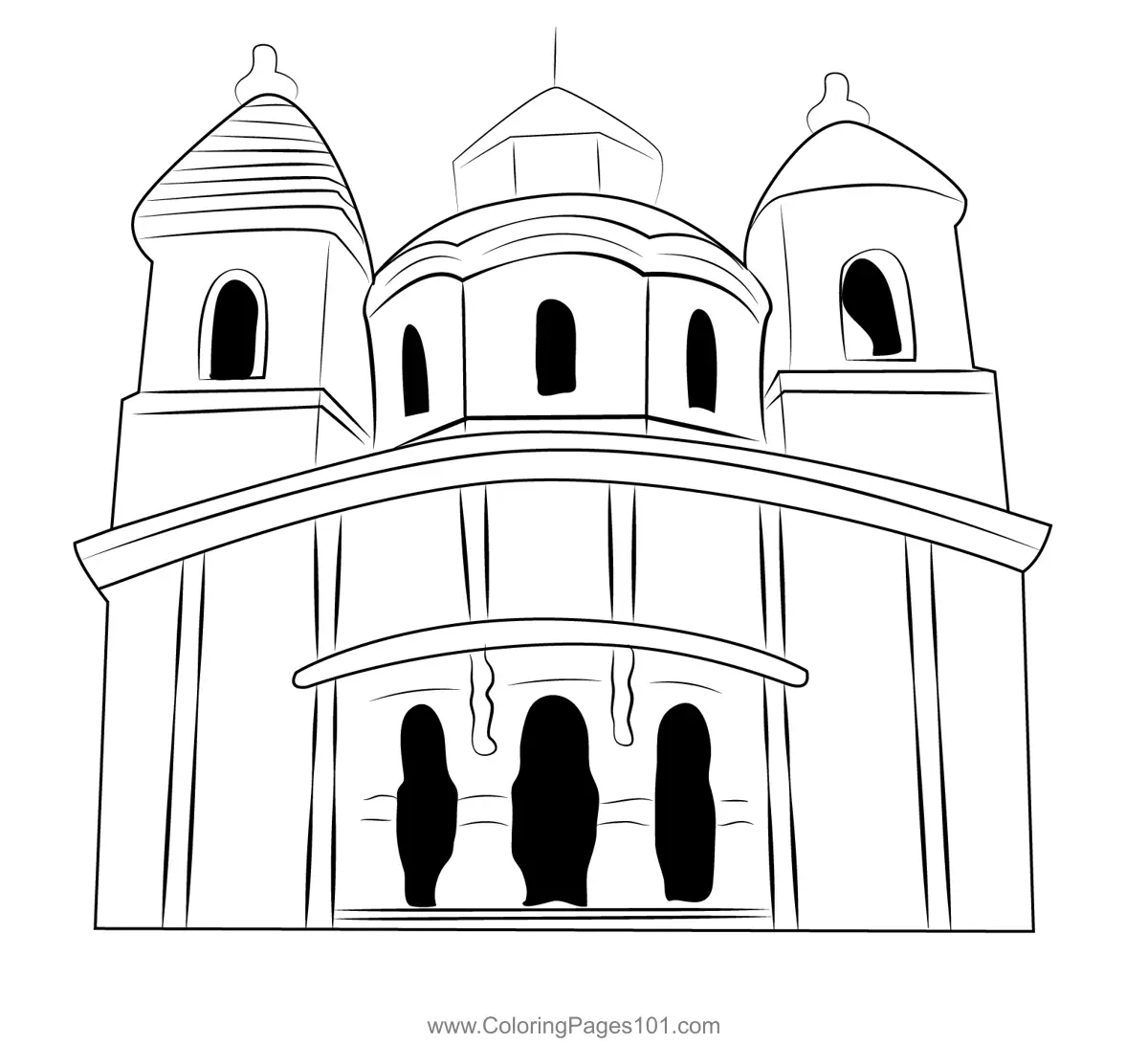 Temples Coloring Pages 4