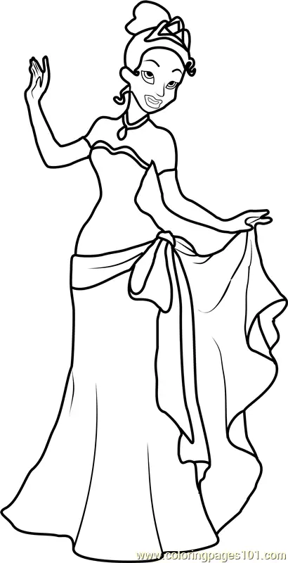 The Princess and the Frog Coloring Pages 1