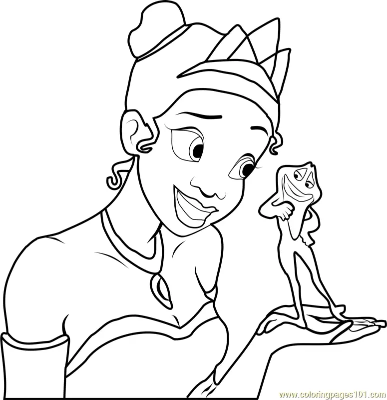 The Princess and the Frog Coloring Pages 3