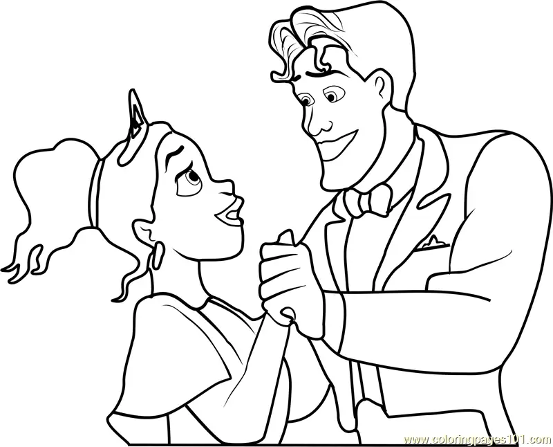 The Princess and the Frog Coloring Pages 4
