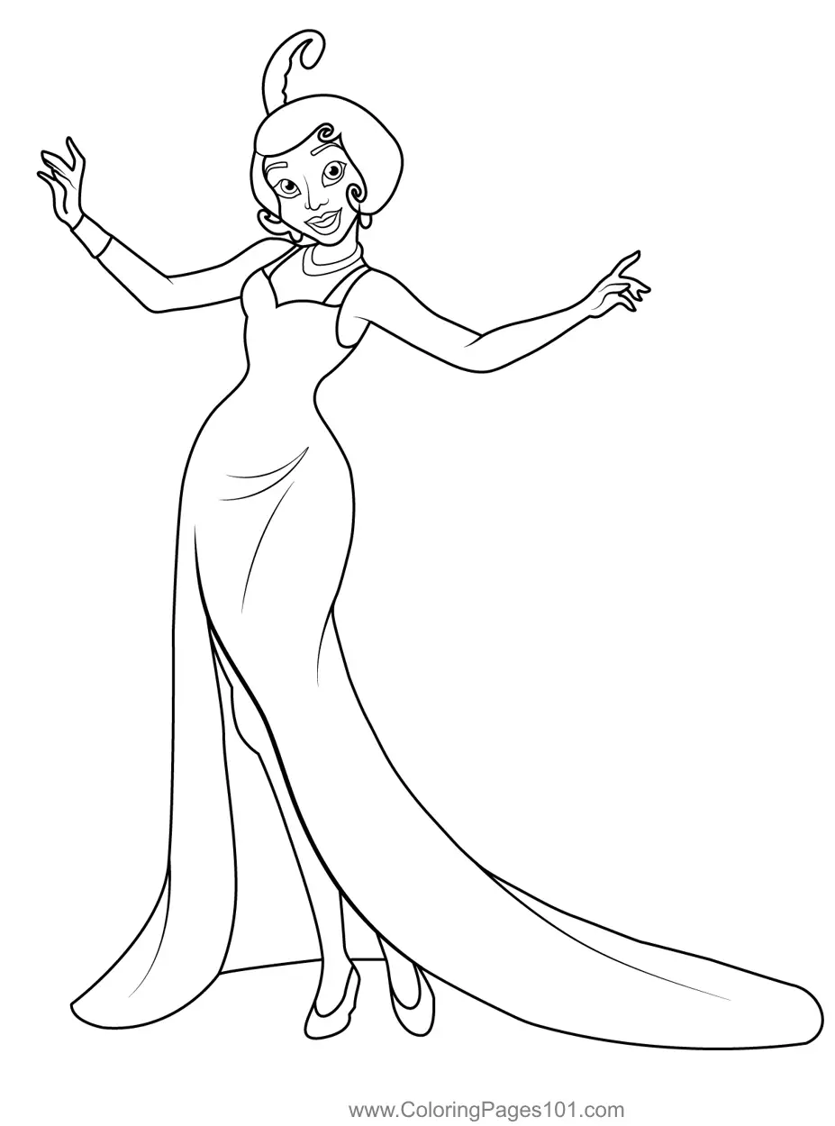 Tiana Coloring Pages 11