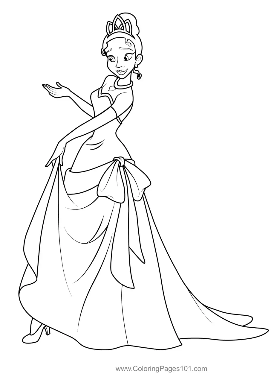 Tiana Coloring Pages 5