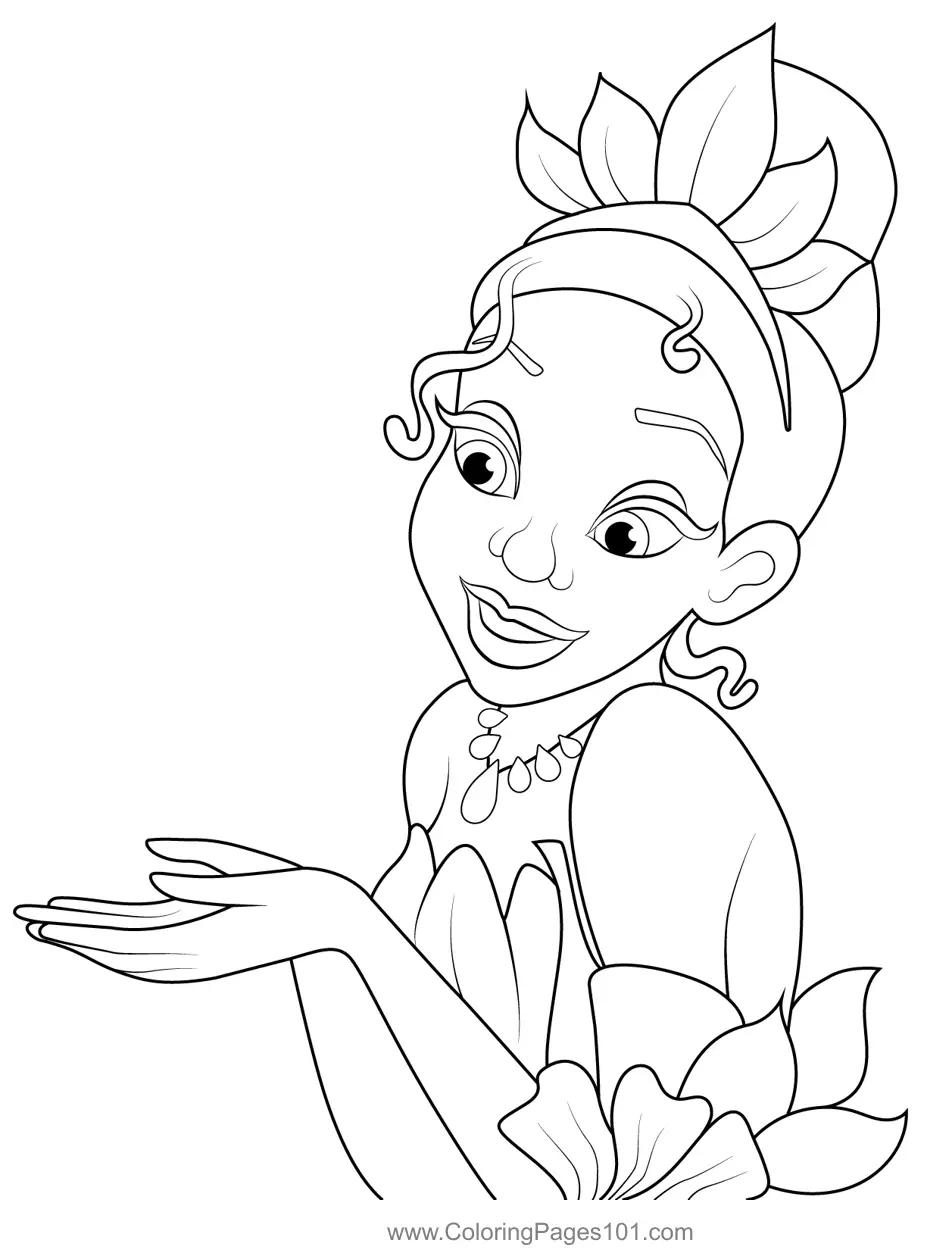 Tiana Coloring Pages 7