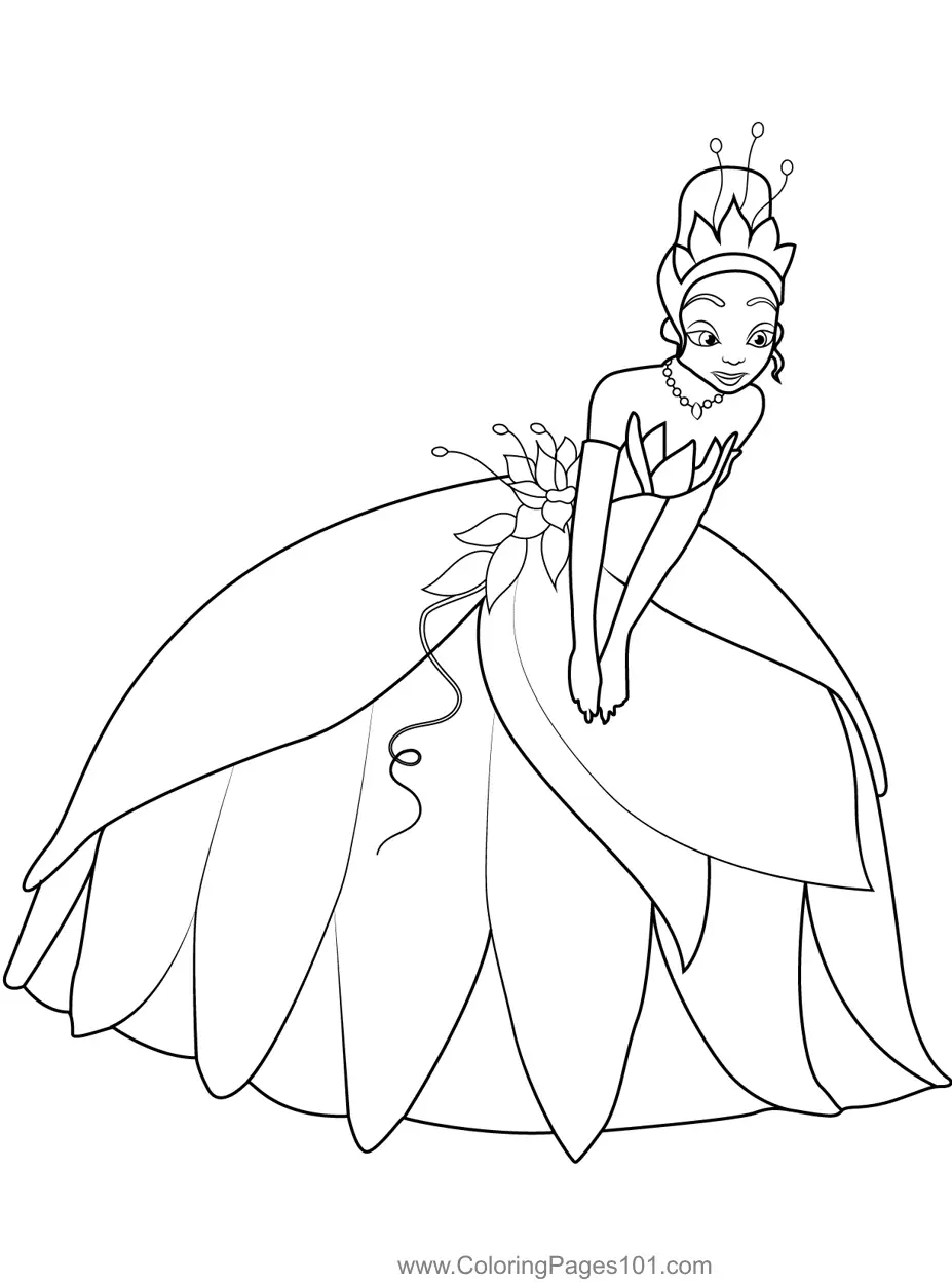 Tiana Coloring Pages 8