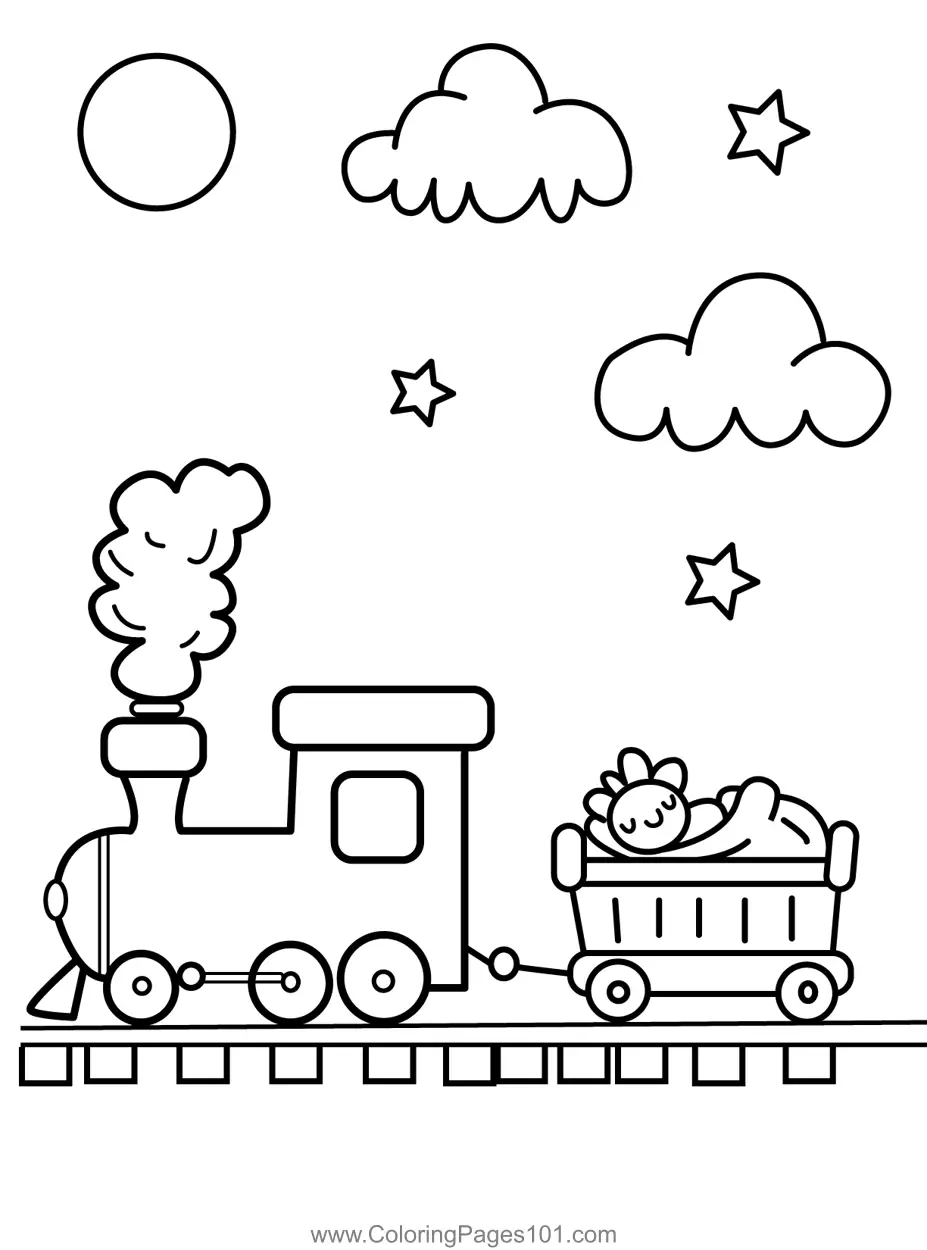 Trains Coloring Pages 10