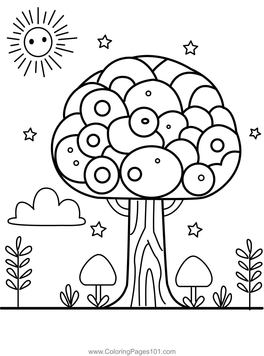Trees Coloring Pages 1