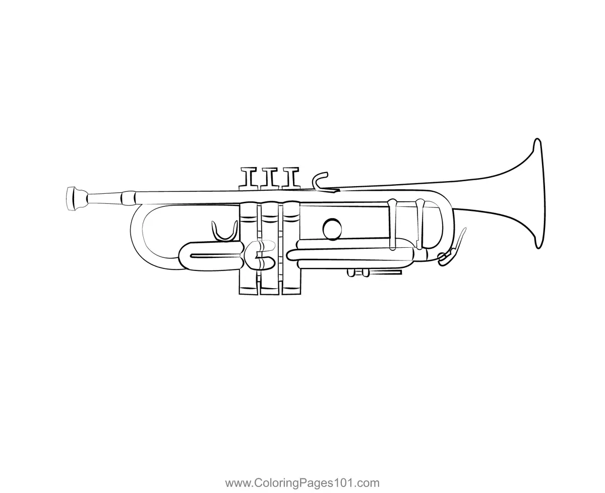 Trumpet Coloring Pages 4