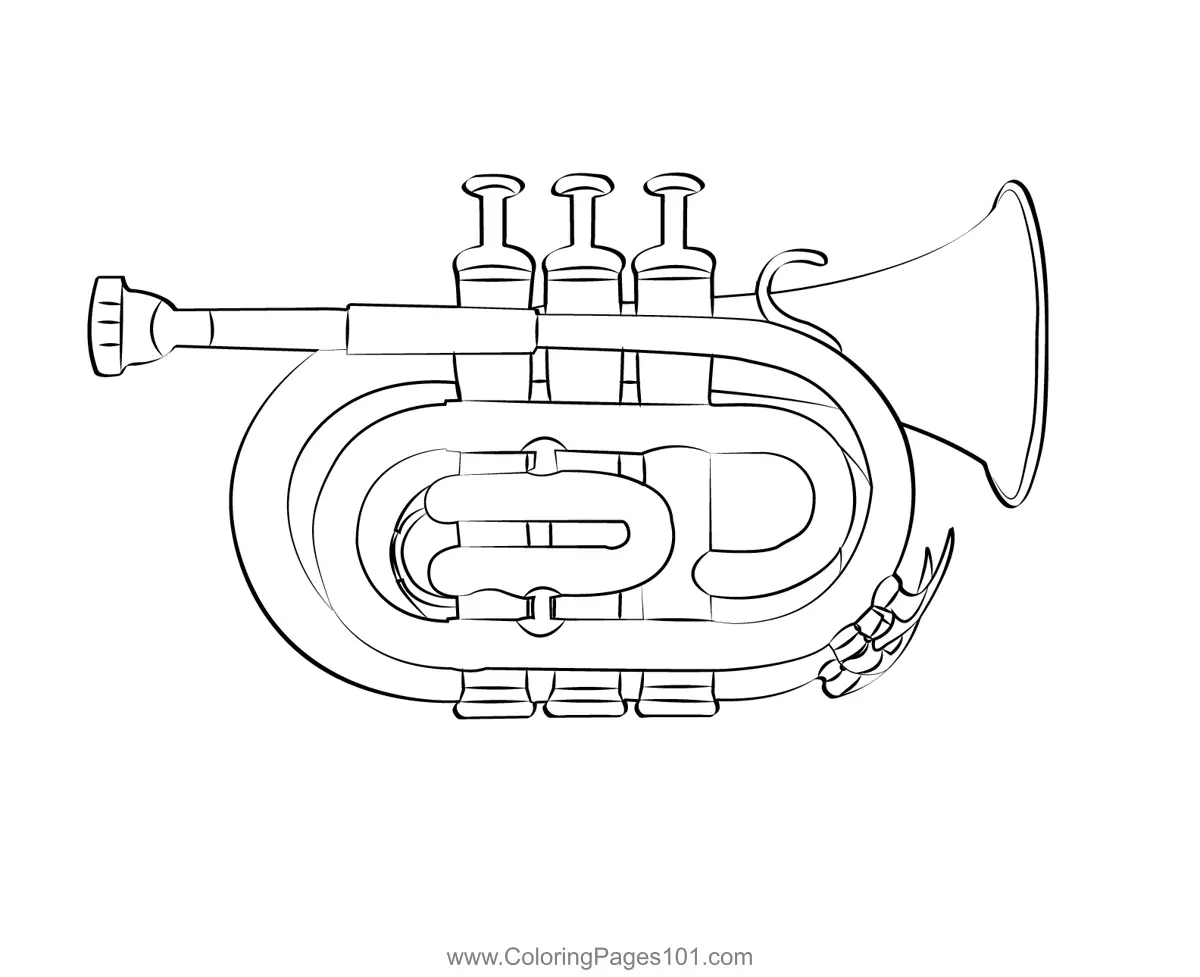 Trumpet Coloring Pages 7