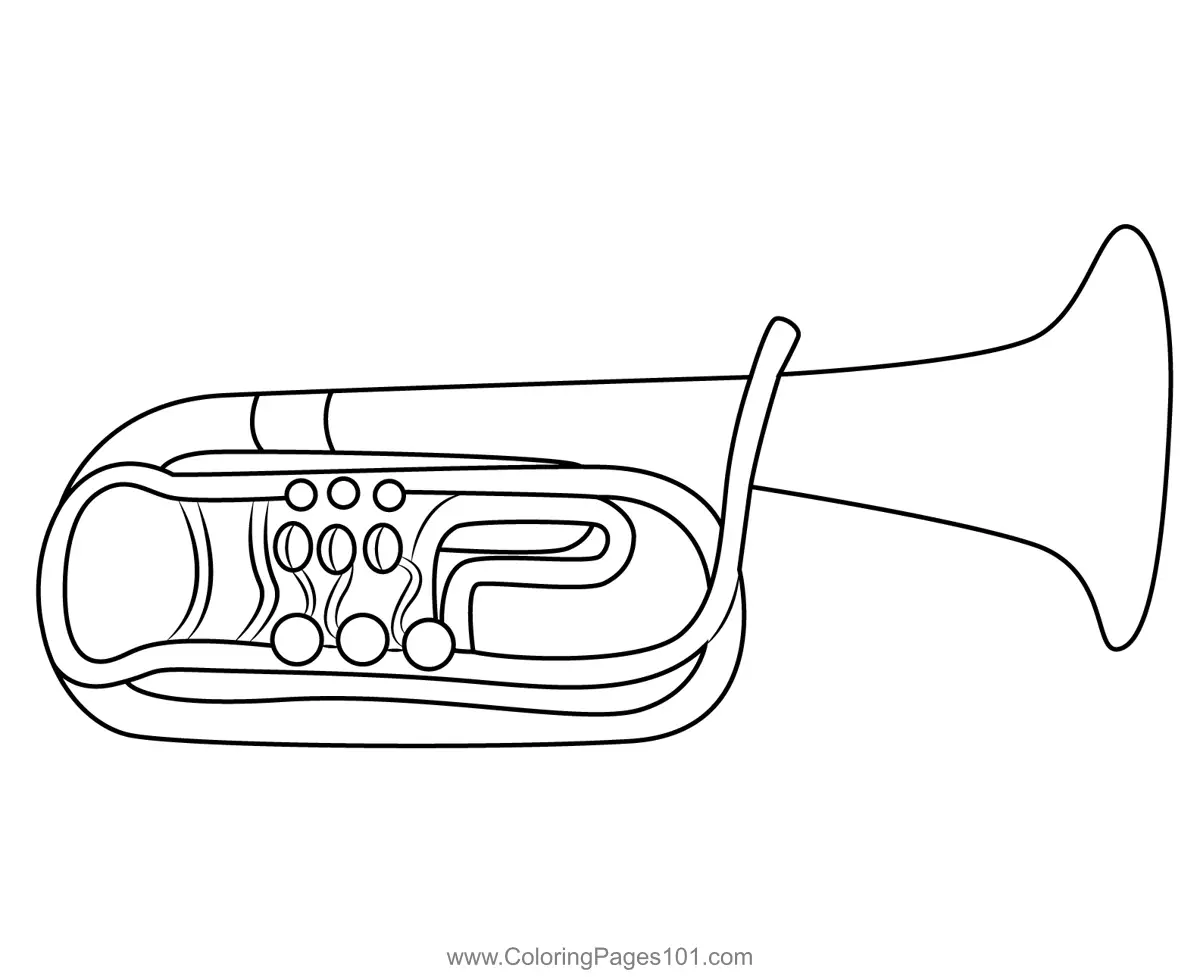 Trumpet Coloring Pages 9