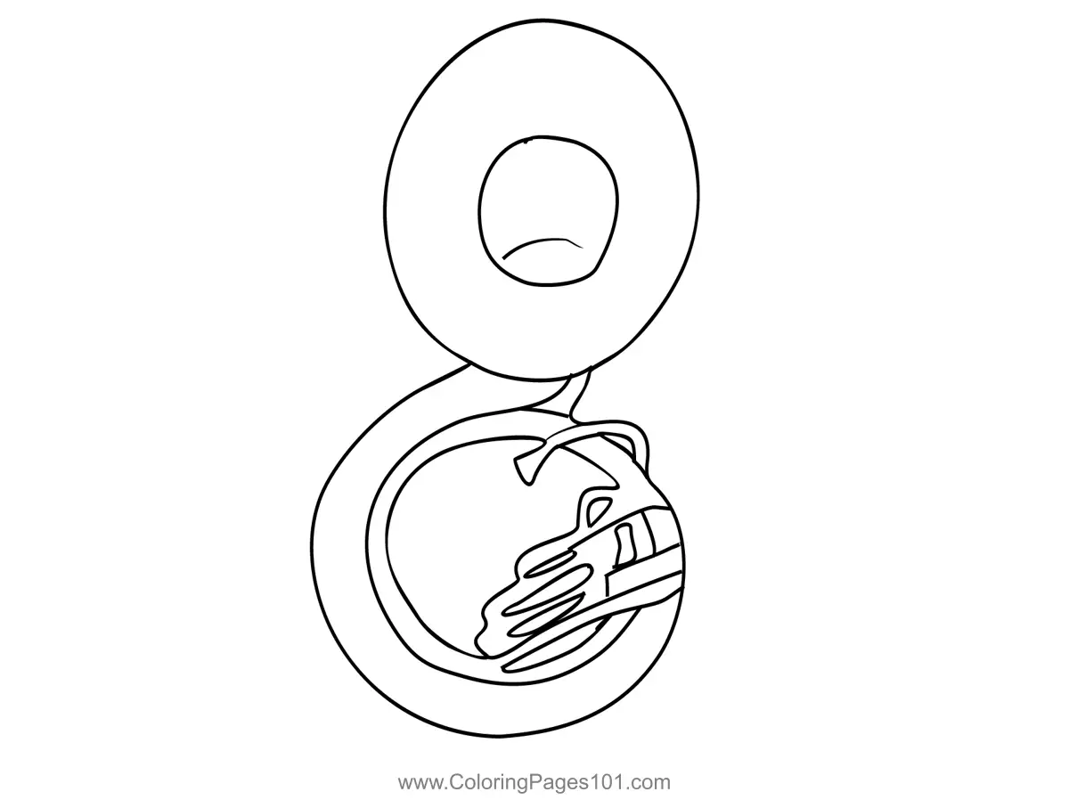 Tuba Coloring Pages 3