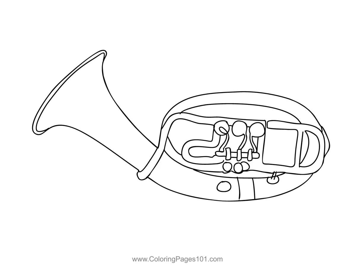 Tuba Coloring Pages 4