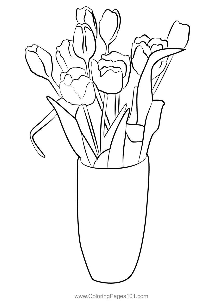 Tulips Coloring Pages