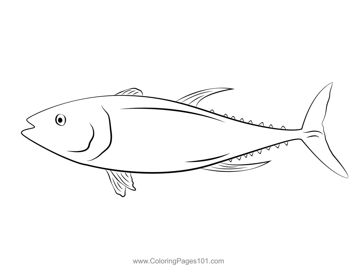 Tuna Coloring Pages 2