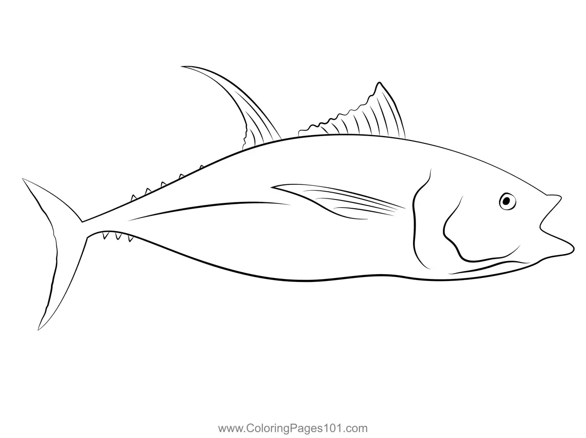 Tuna Coloring Pages 4
