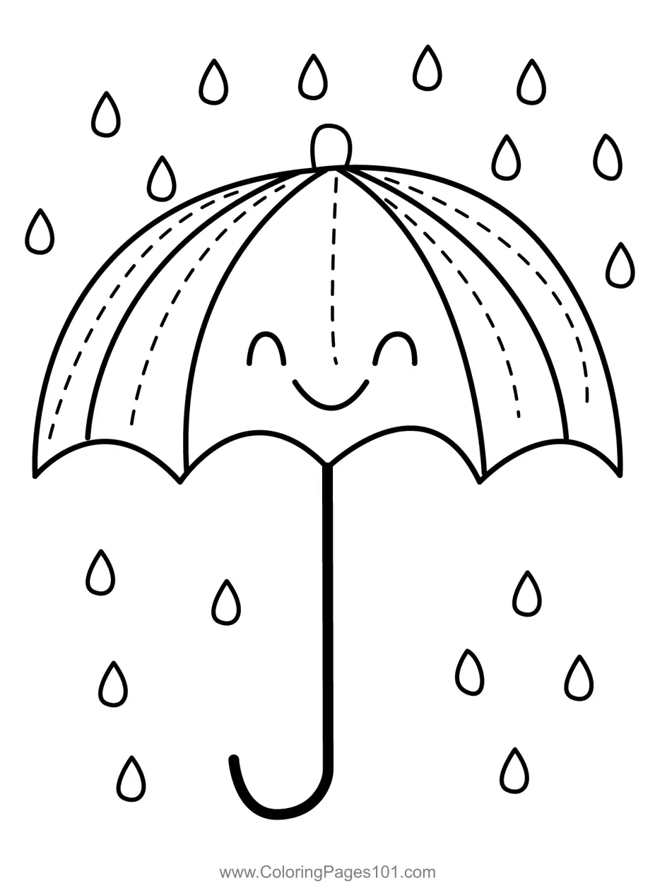Umbrellas Coloring Pages 4