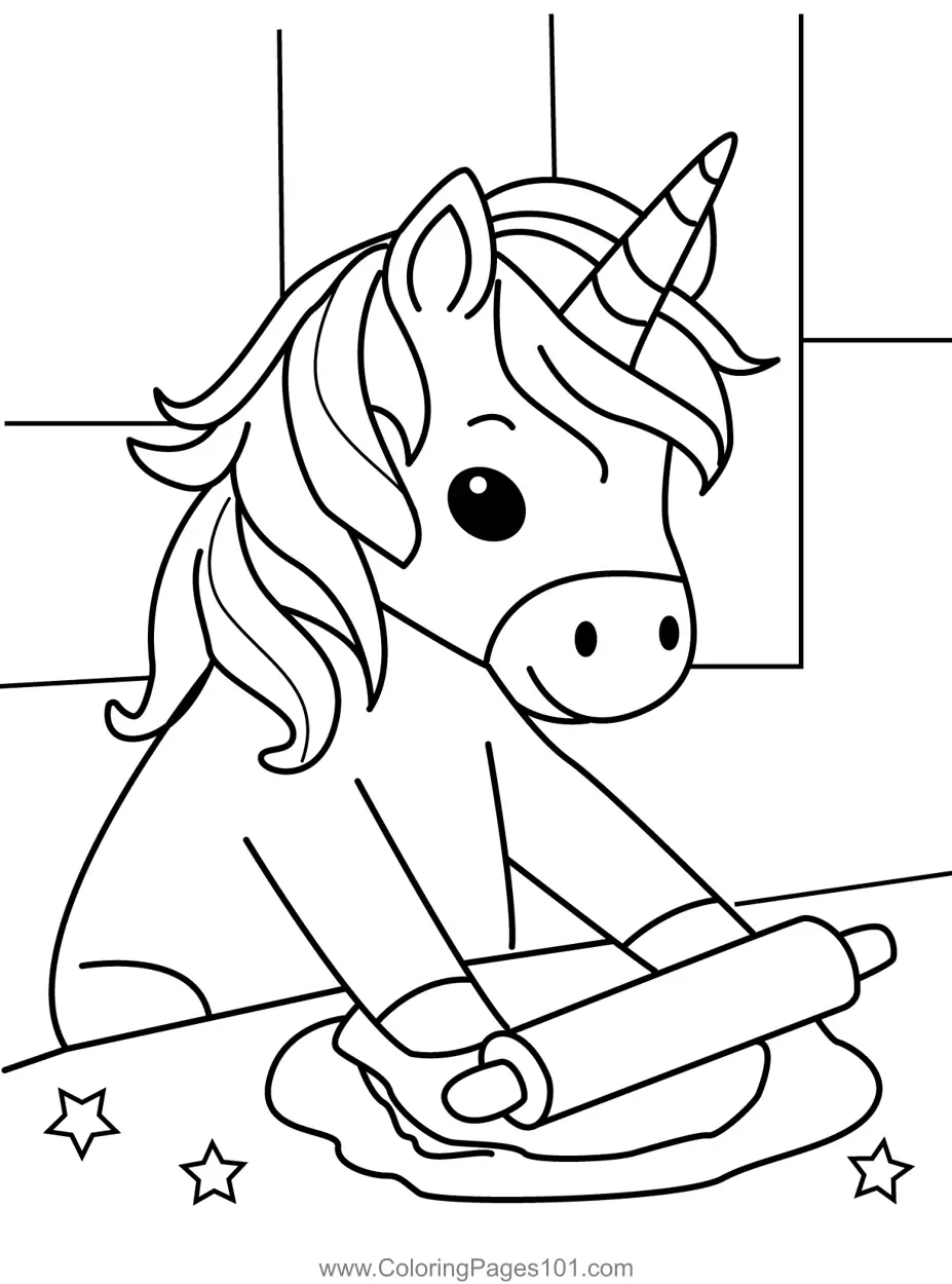 Unicorns Coloring Pages 4