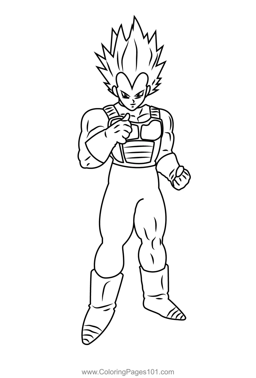 Vegeta Coloring Pages 2
