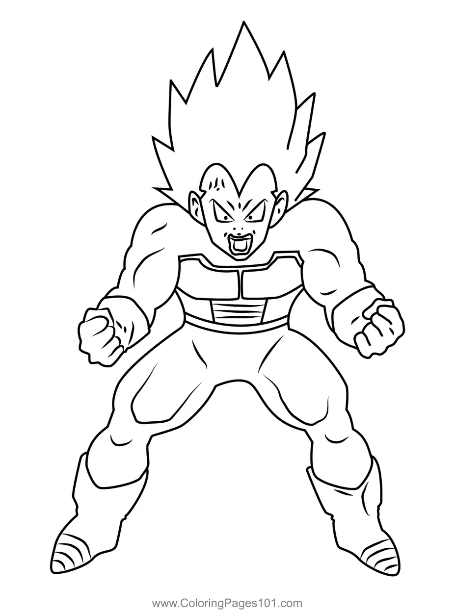 Vegeta Coloring Pages 3