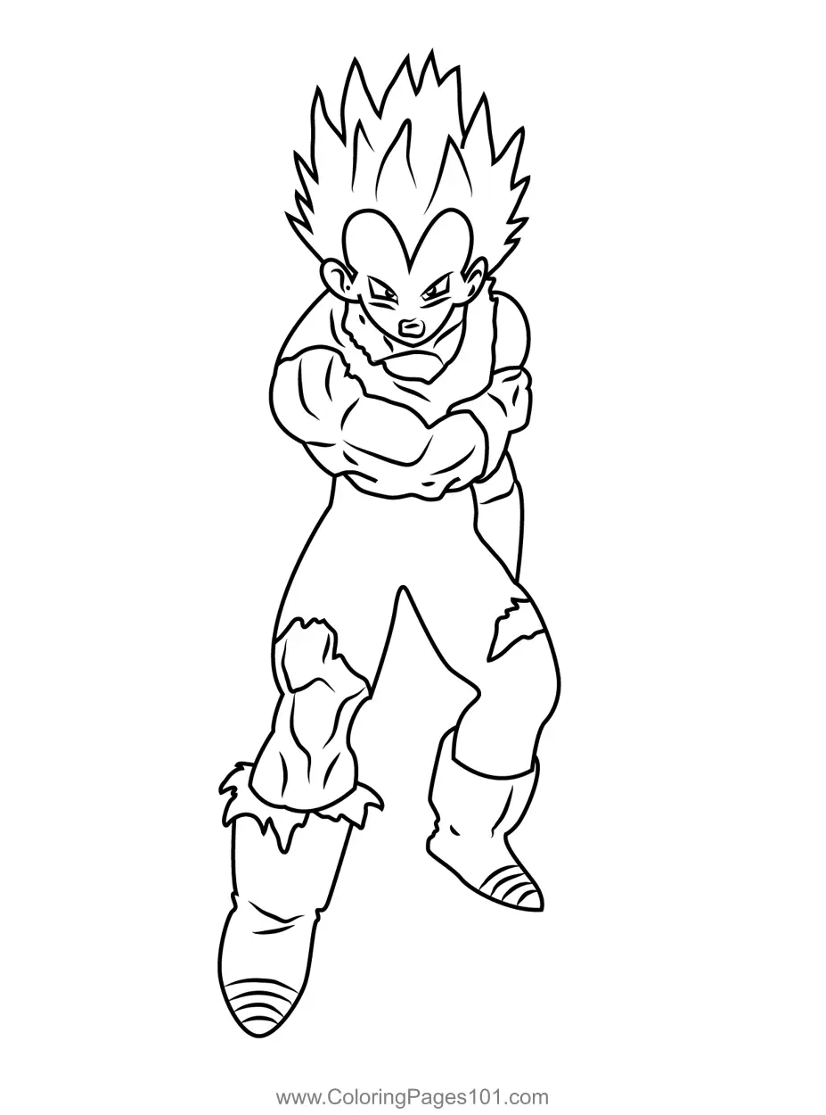 Vegeta Coloring Pages 6
