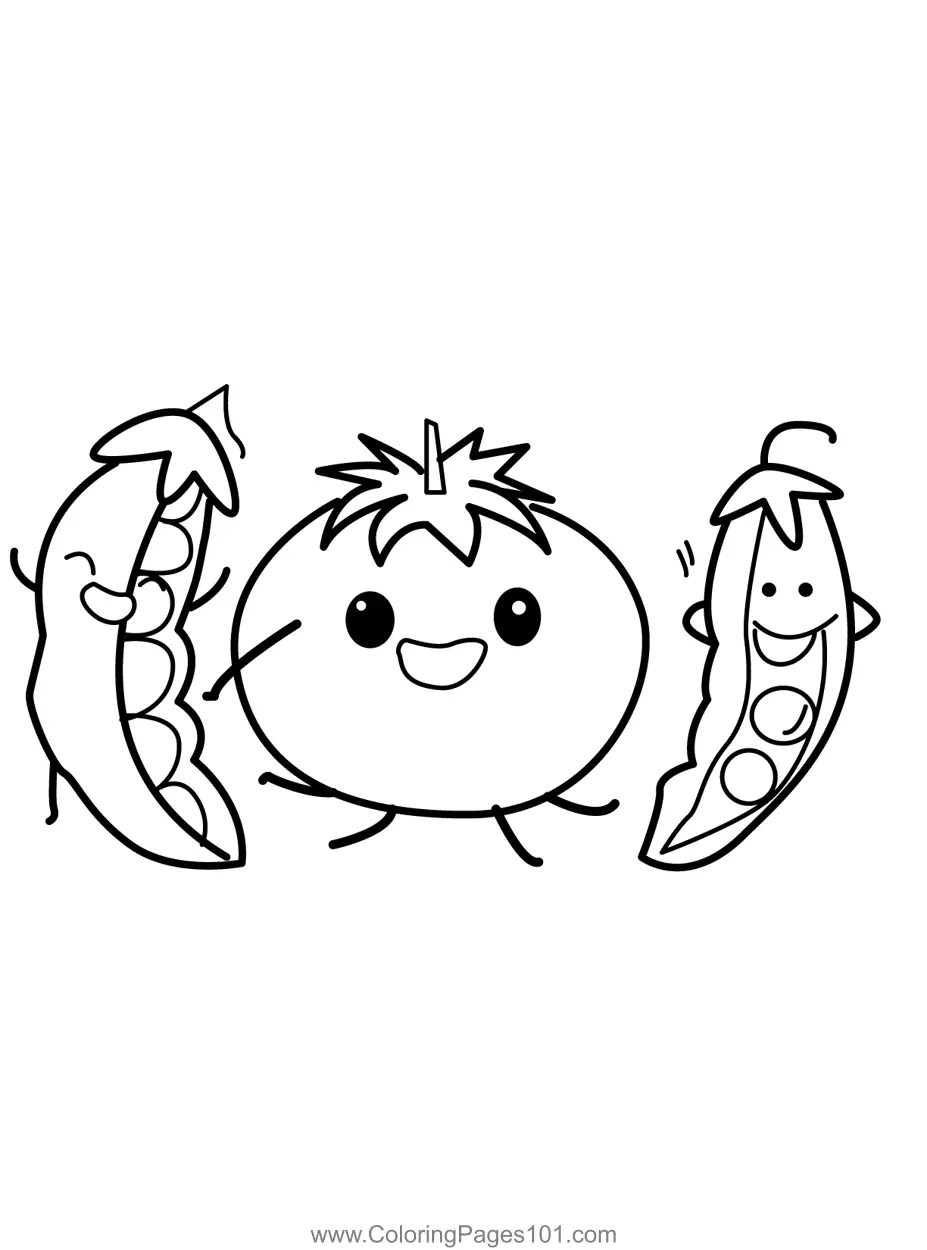 Vegetables Coloring Pages 1