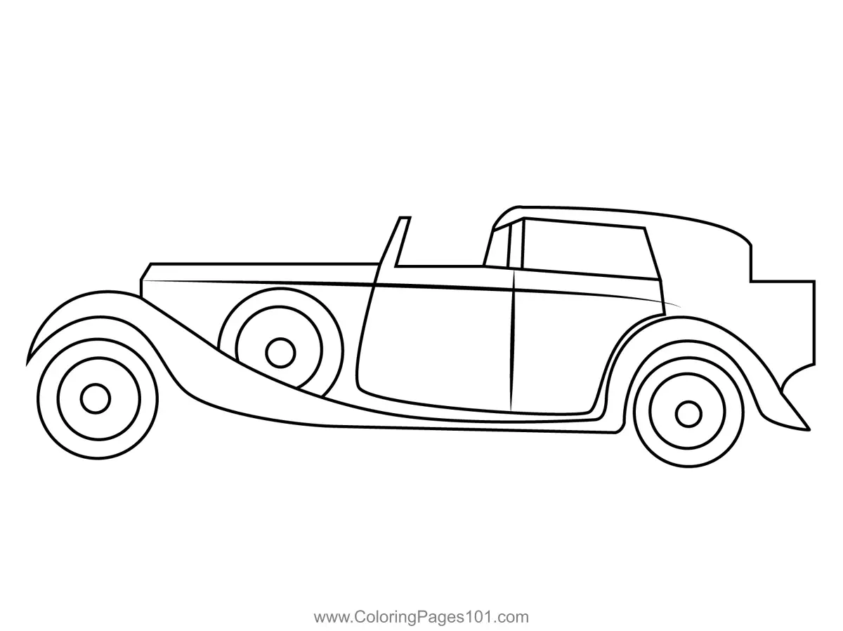 Vintage Cars Coloring Pages 5