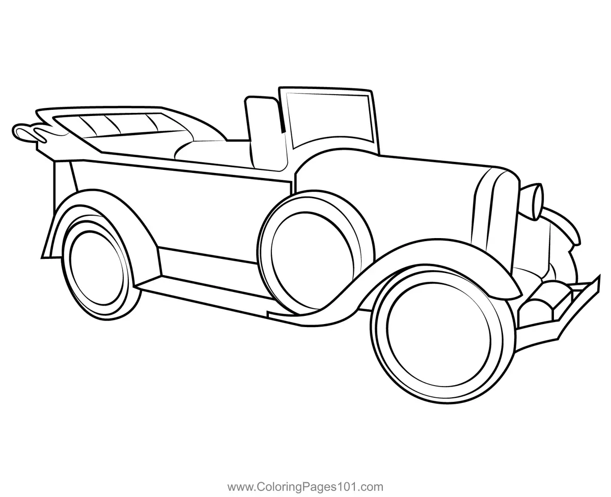 Vintage Cars Coloring Pages 7