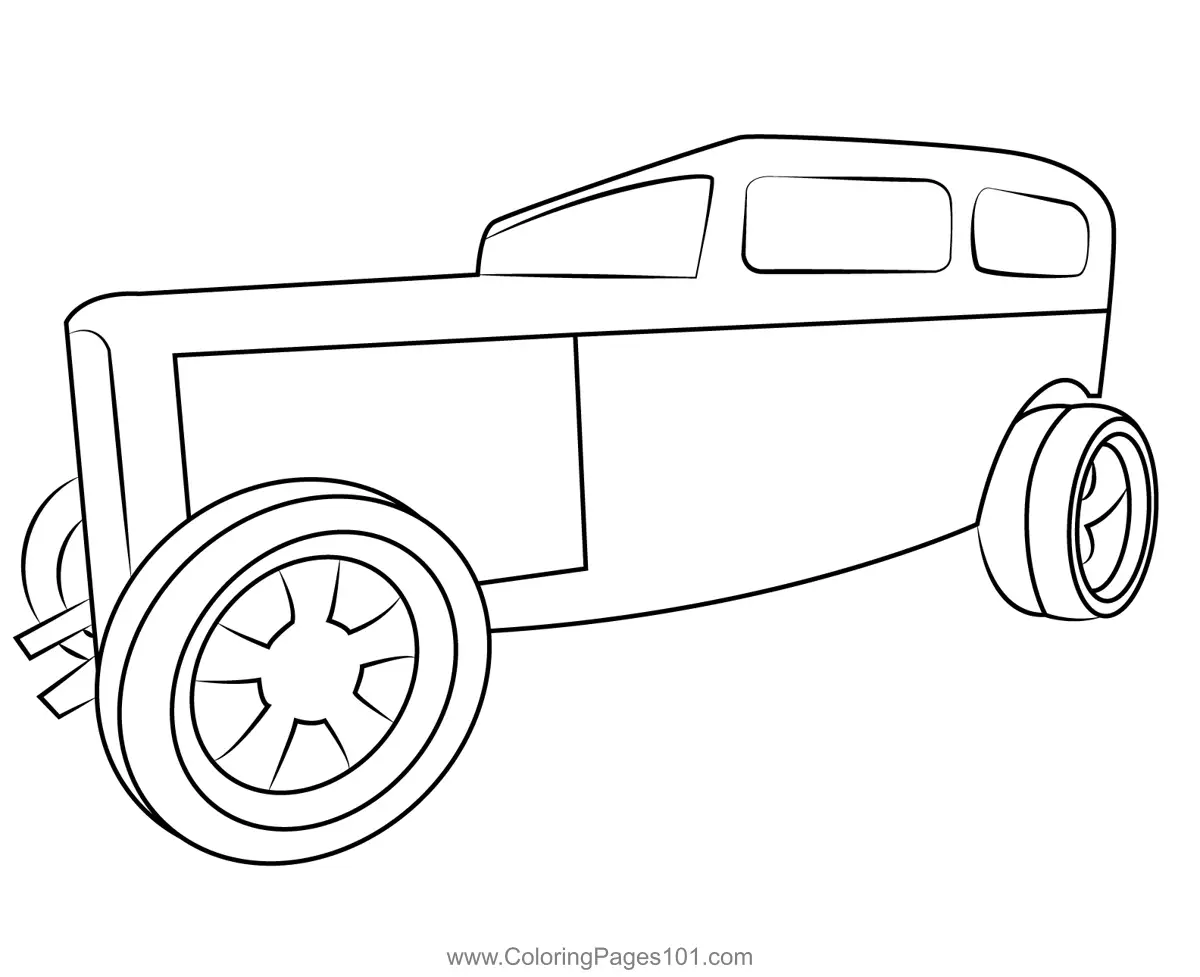 Vintage Cars Coloring Pages 8