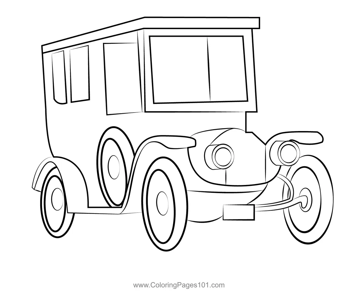 Vintage Cars Coloring Pages 9