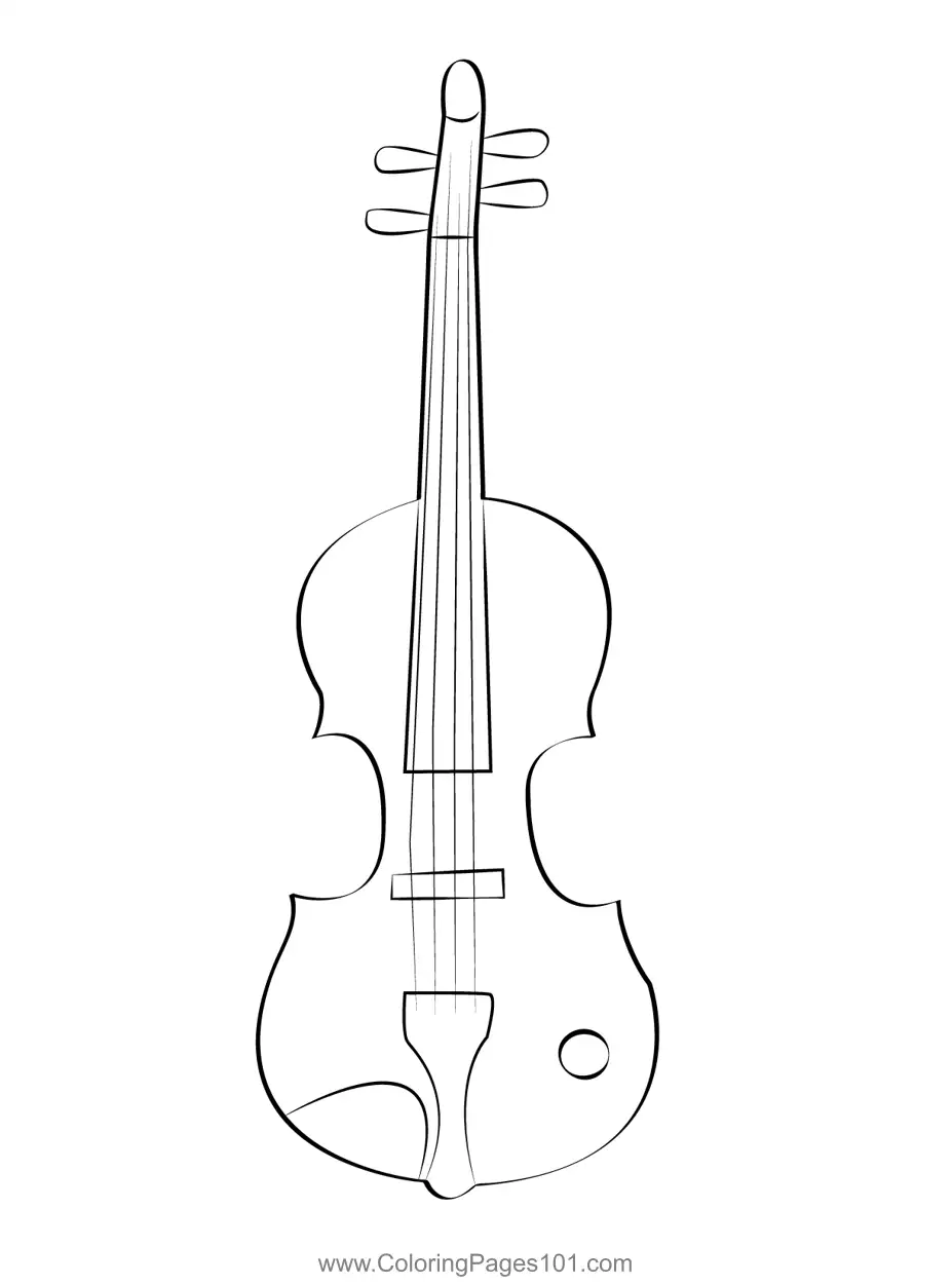 Violin Coloring Pages 2