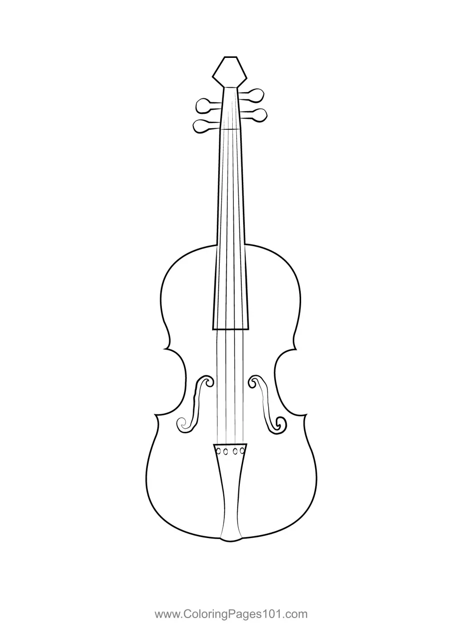 Violin Coloring Pages 7