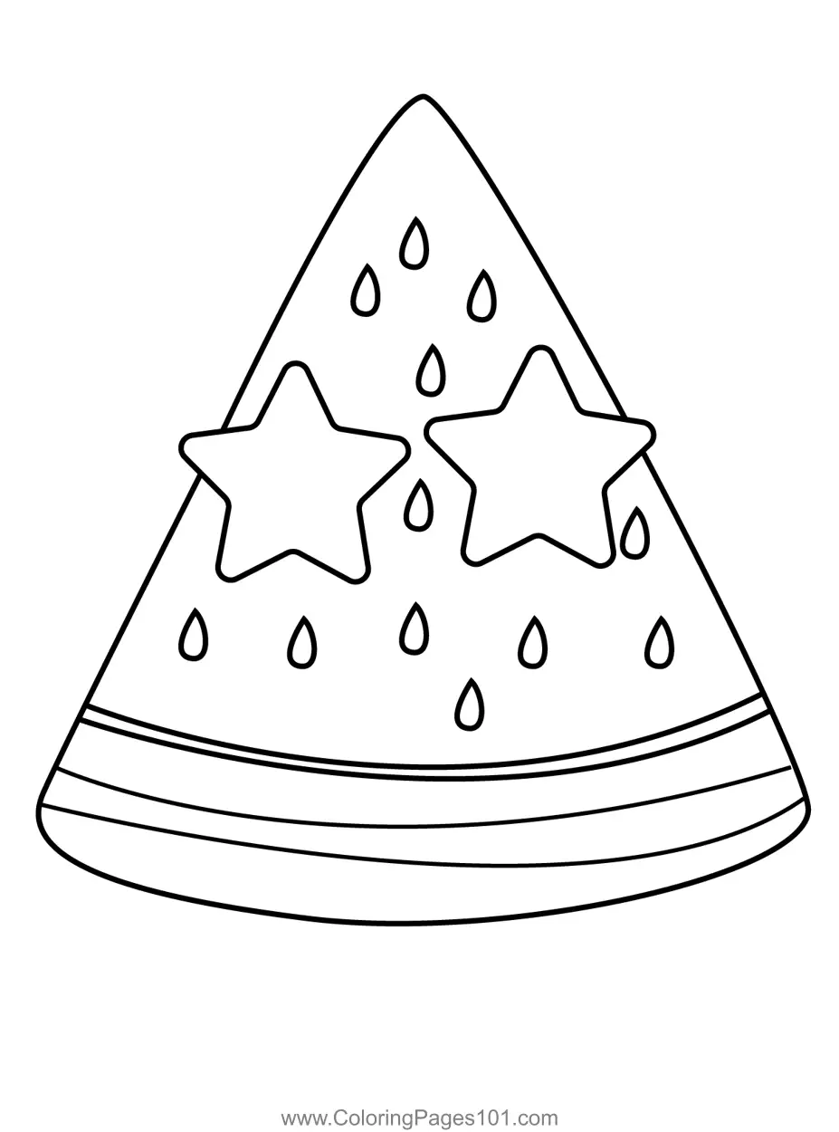 Watermelon Coloring Pages 1
