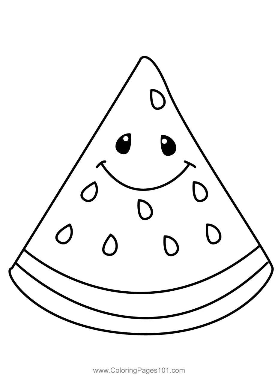 Watermelon Coloring Pages 3