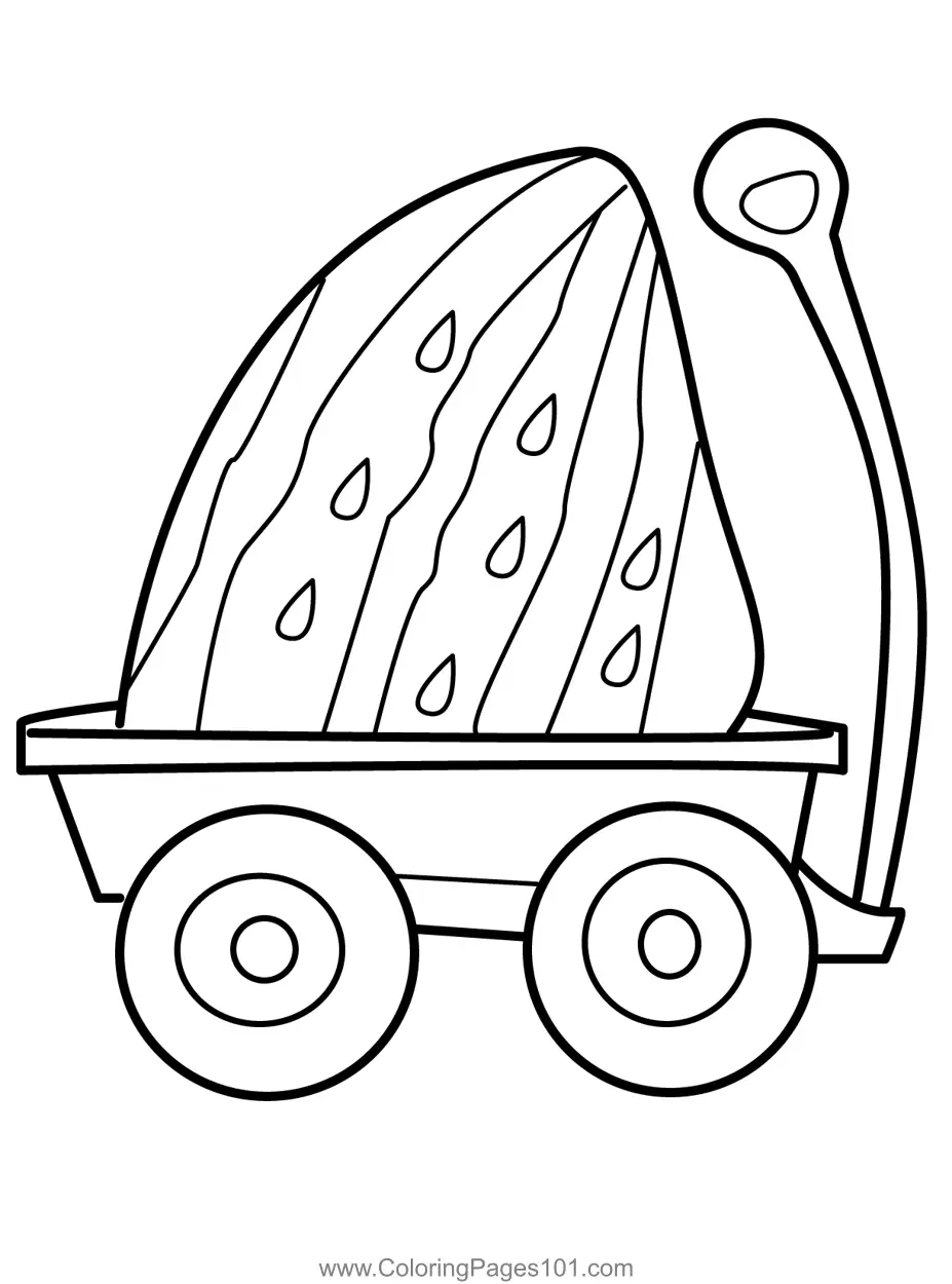 Watermelon Coloring Pages 4