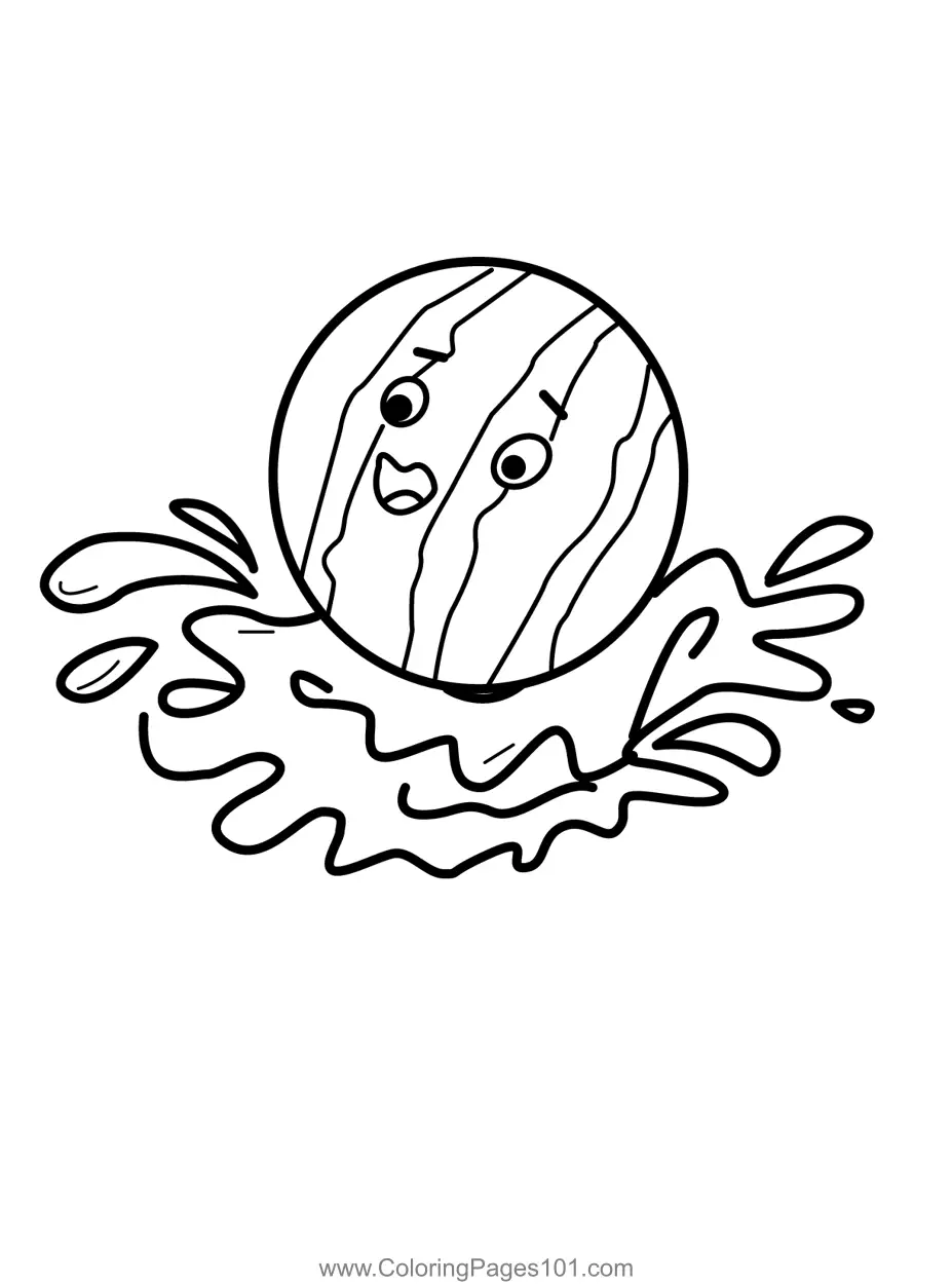 Watermelon Coloring Pages 6