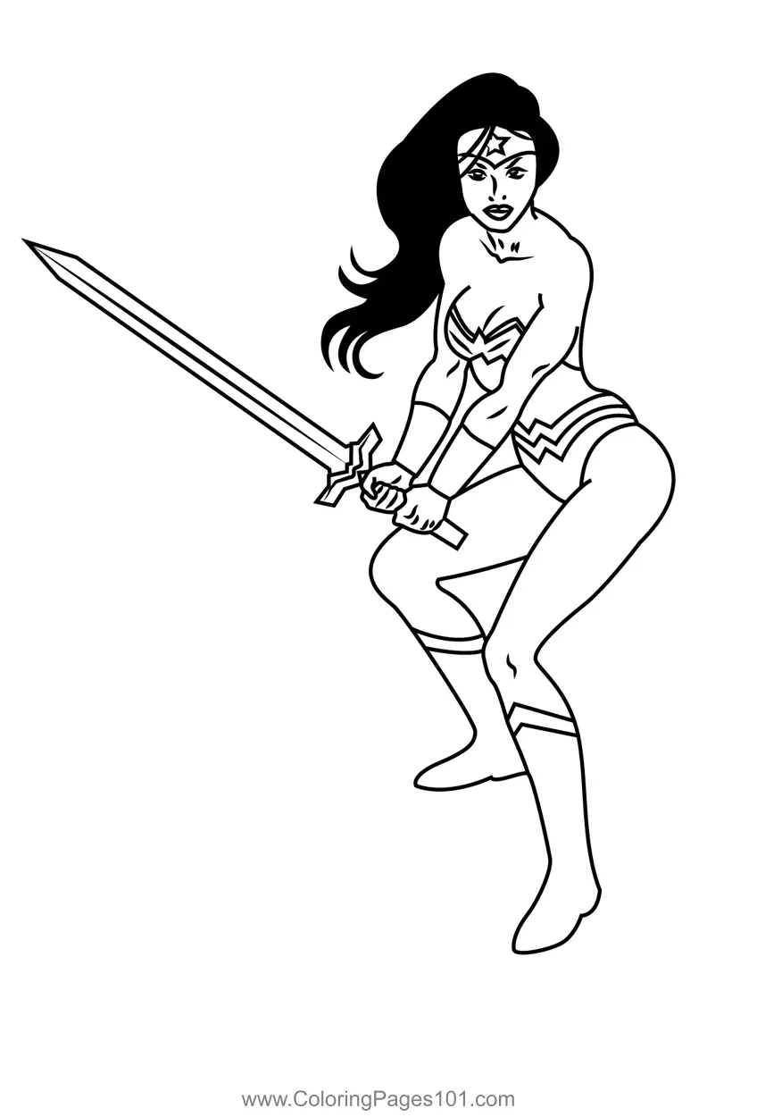 Wonder Woman Coloring Pages 3