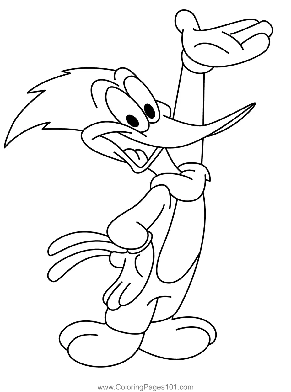 Woody Woodpecker Coloring Pages 1