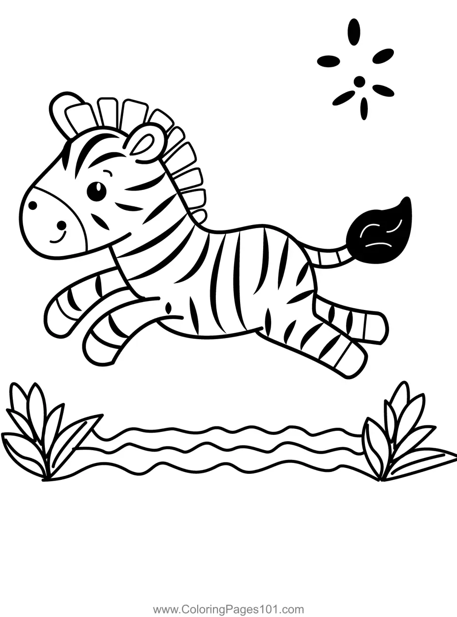 Zebra Coloring Pages 3