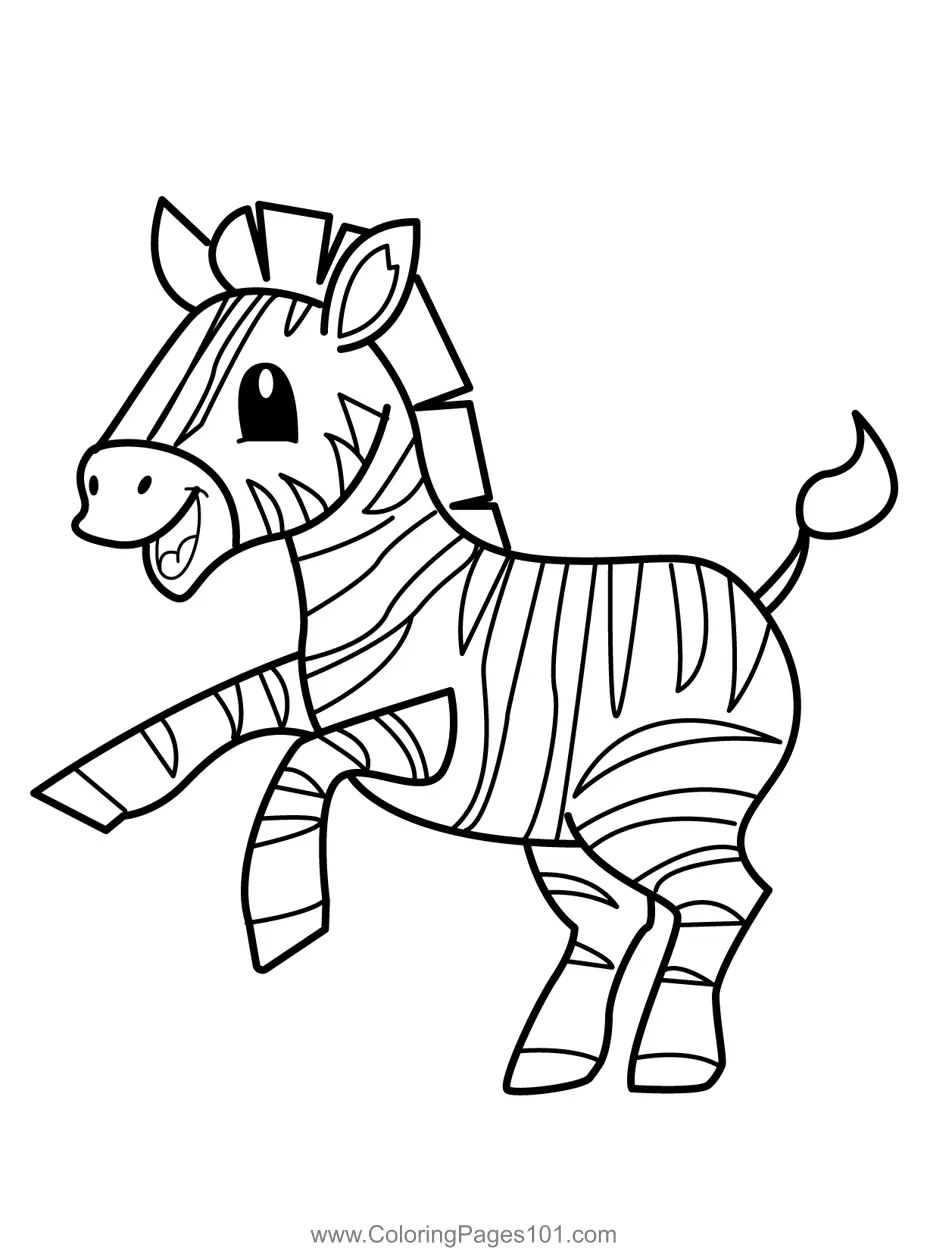 Zebra Coloring Pages 4