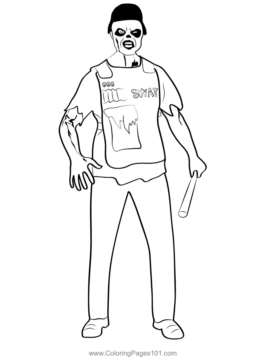 Zombies Coloring Pages 4