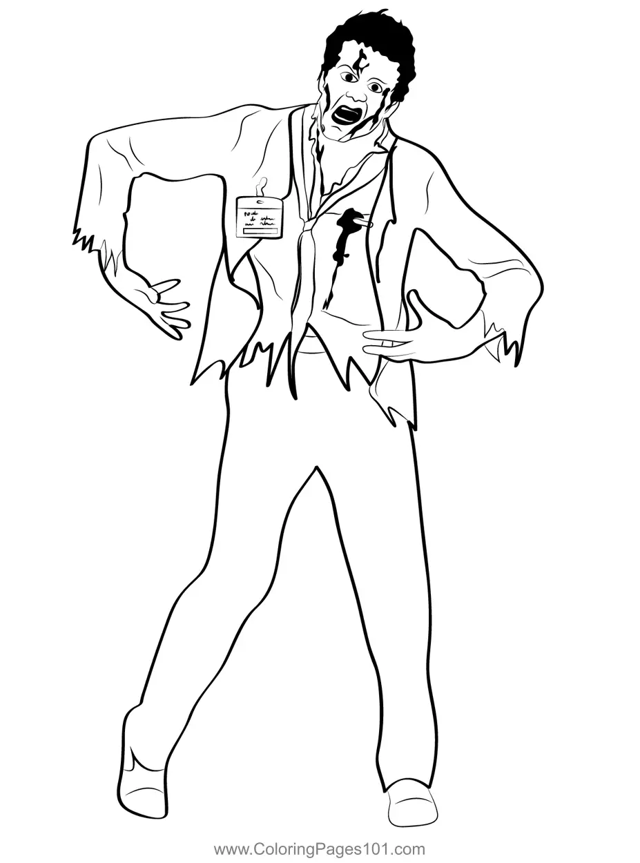 Zombies Coloring Pages 5